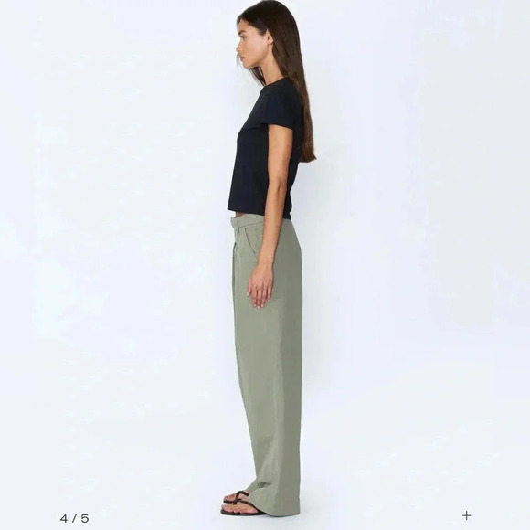 NWOT SLVRLAKE Lola Chino Pants Smokey Aloe Women’s Size 26 - Picture 2 of 9